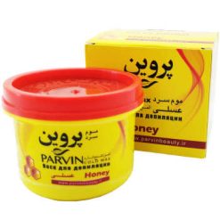 موم سرد پروین مدل Honey حجم 300 گرم همراه با کاردک، پد و کرم نرم کننده و مرطوب کننده