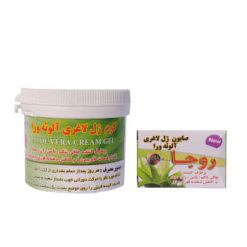 کرم ژل لاغری آلوئه ورا روجا مدل Aloe vera به همراه صابون لاغری