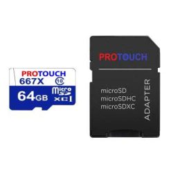کارت حافظه‌ microSDXC پروتاچ مدل ULTRA کلاس 10 استاندارد UHS-1 U3 سرعت 120MBps ظرفیت 64 گیگابایت به همراه آداپتور SD