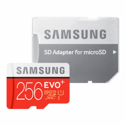 کارت حافظه microSDXC سامسونگ مدل Evo Plus کلاس 10 استاندارد UHS-I U1 سرعت 80MBps همراه با آداپتور SD ظرفیت 256 گیگابایت