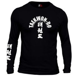 تیشرت آستین بلند مردانه آلفامد مدل تکواندو کد T01 رنگ مشکی