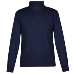 پلیور مردانه مدل یقه اسکی کد TN079 رنگ سرمه ای