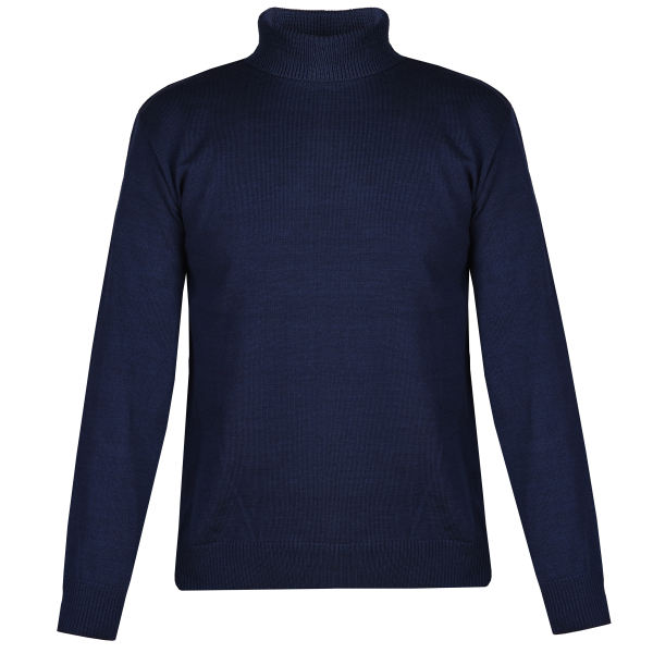 پلیور مردانه مدل یقه اسکی کد TN079 رنگ سرمه ای پلیور مردانه مدل یقه اسکی کد TN079 رنگ سرمه ای