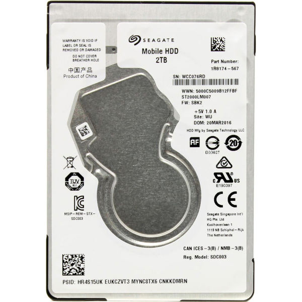 هارددیسک اینترنال سیگیت مدل ST2000LM007 ظرفیت 2 ترابایت هارددیسک اینترنال سیگیت مدل ST2000LM007 ظرفیت 2 ترابایت
