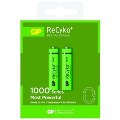 باتری نیم قلمی قابل شارژ جی پی مدل ReCyko Plus 950 بسته دو عددی
