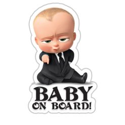 برچسب بدنه خودرو طرح Baby on Board مدل Boss-02