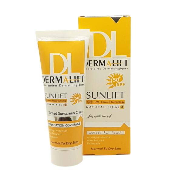 کرم ضد آفتاب رنگی درمالیفتمدل SPF50 پوست خشک 2 حجم 40 میلی لیتر کرم ضد آفتاب رنگی درمالیفتمدل SPF50 پوست خشک 2 حجم 40 میلی لیتر
