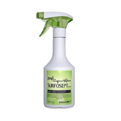 فوم ضدعفونی کننده سطوح شرکت رضاراد مدل Surfosept Foam حجم 500 میلی لیتر