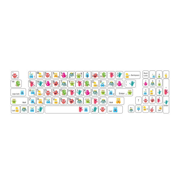 برچسبحروف فارسی کیبورد طرح Monsterکد ۱۰۲ برچسبحروف فارسی کیبورد طرح Monsterکد ۱۰۲