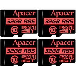 کارت حافظه microSDHC اپیسر مدل AP32G کلاس 10 استانداردUHS-I U1 سرعت 85MBps ظرفیت 32 گیگابایت بسته 4 عددی