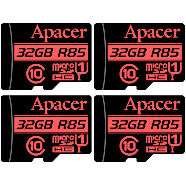 کارت حافظه microSDHC اپیسر مدل AP32G کلاس 10 استانداردUHS-I U1 سرعت 85MBps ظرفیت 32 گیگابایت بسته 4 عددی کارت حافظه microSDHC اپیسر مدل AP32G کلاس 10 استانداردUHS-I U1 سرعت 85MBps ظرفیت 32 گیگابایت بسته 4 عددی