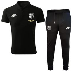ست پولوشرت و شلوار ورزشی مردانه طرح بارسلونا کد 1132غیر اصل