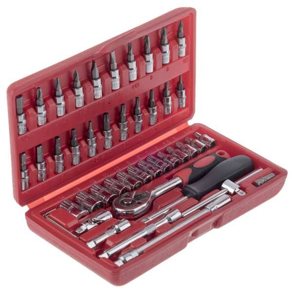 مجموعه 46 عددی آچار بکس ساتاگود مدل G-10028 مجموعه 46 عددی آچار بکس ساتاگود مدل G-10028