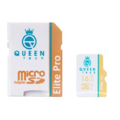 کارت حافظه microSDHC کوئین تک مدلElite pro 566X کلاس 10 استاندارد UHS-I U1 سرعت 85MBps ظرفیت 16 گیگابایت به همراه آداپتور SD