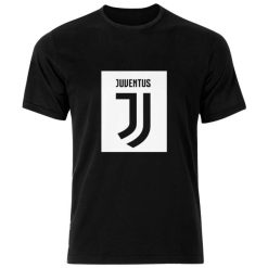تی شرت ورزشی نخی مردانه طرح لوگو یوونتوس کد Juventus Clubs Logo 001M تیشرتغیر اصل