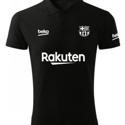پولوشرت مردانه طرح تیم بارسلونا کد 160281 Black