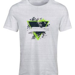 تیشرت آستین کوتاه مردانه طرح مثلث سبز کد SM174