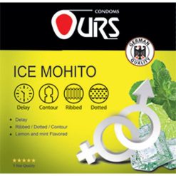 کاندوم تاخیری اورز مدل Ice Mohito بسته 3 عددی