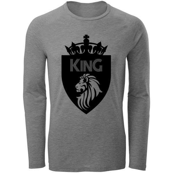 تی شرت آستین بلند مردانه طرح King مدل S21 تی شرت آستین بلند مردانه طرح King مدل S21