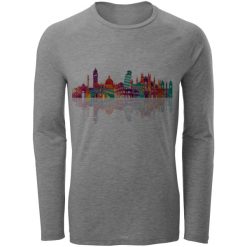 تی شرت آستین بلند مردانه طرح شهر مدل S29