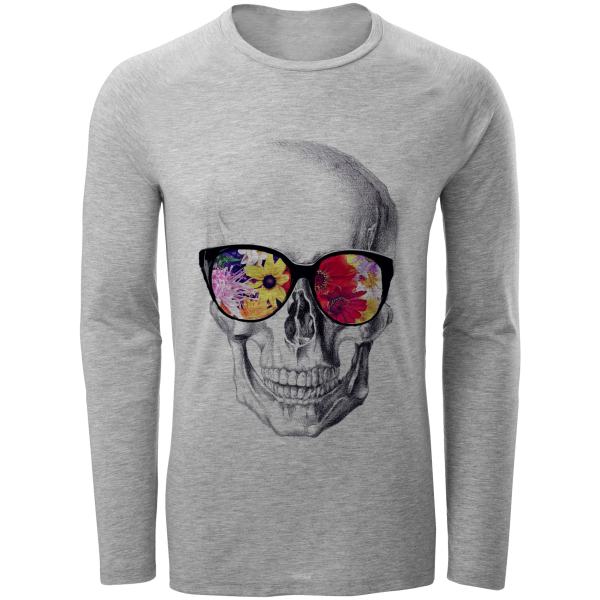 تیشرت آستین بلند مردانه طرح اسکلت کد S351 تیشرت آستین بلند مردانه طرح اسکلت کد S351