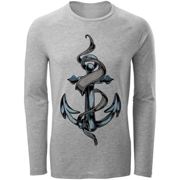 تیشرت آستین بلند مردانه طرح لنگر کد F151 تیشرت آستین بلند مردانه طرح لنگر کد F151