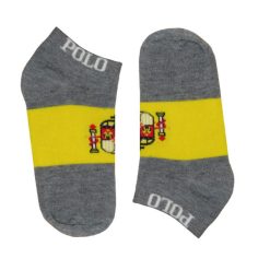 جوراب مردانه طرح پرچم اسپانیا کد 117 رنگ طوسیغیر اصل