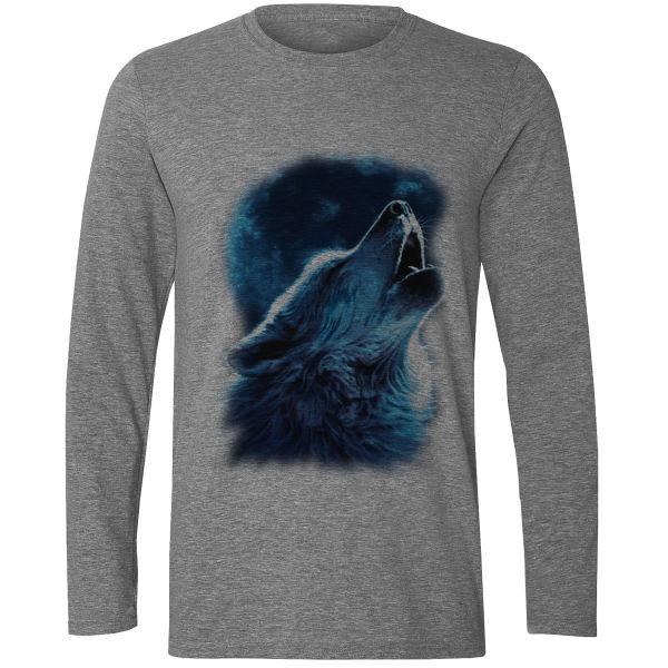تیشرت آستین بلند مردانه طرح گرگ کد F161 تیشرت آستین بلند مردانه طرح گرگ کد F161