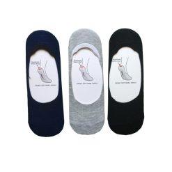 جوراب مردانه مدل کالج روباز پشت ژله ای مجموعه 3 عددی