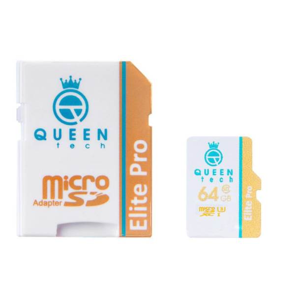 کارت حافظه microSDXC کوئین تک مدلElite pro 566X کلاس 10 استاندارد UHS-I U3 سرعت 85MBps ظرفیت 64 گیگابایت به همراه آداپتور SD کارت حافظه microSDXC کوئین تک مدلElite pro 566X کلاس 10 استاندارد UHS-I U3 سرعت 85MBps ظرفیت 64 گیگابایت به همراه آداپتور SD