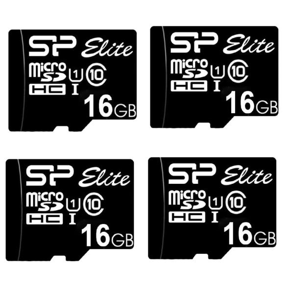 کارت حافظه microSDHC سیلیکون پاور مدل Elite کلاس 10 استاندارد UHS-I U1 سرعت 85MBps ظرفیت 16 گیگابایت بسته 4 عددی کارت حافظه microSDHC سیلیکون پاور مدل Elite کلاس 10 استاندارد UHS-I U1 سرعت 85MBps ظرفیت 16 گیگابایت بسته 4 عددی