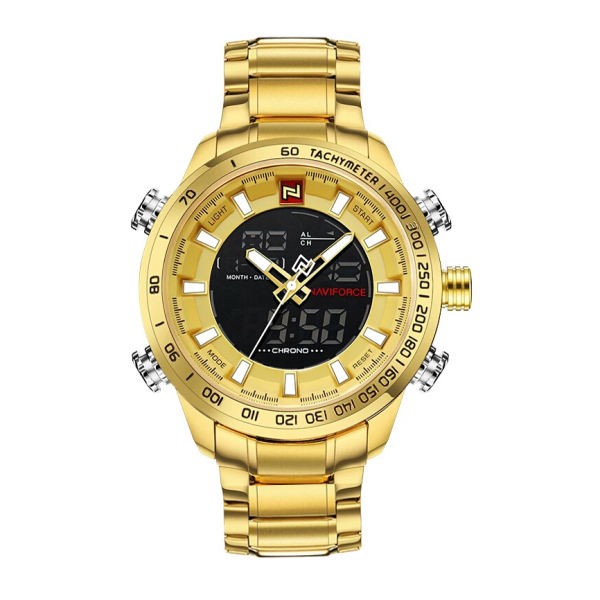 ساعت مچی عقربه ای مردانه نیوی فورس مدل NF9093 GG ساعت مچی عقربه ای مردانه نیوی فورس مدل NF9093 GG