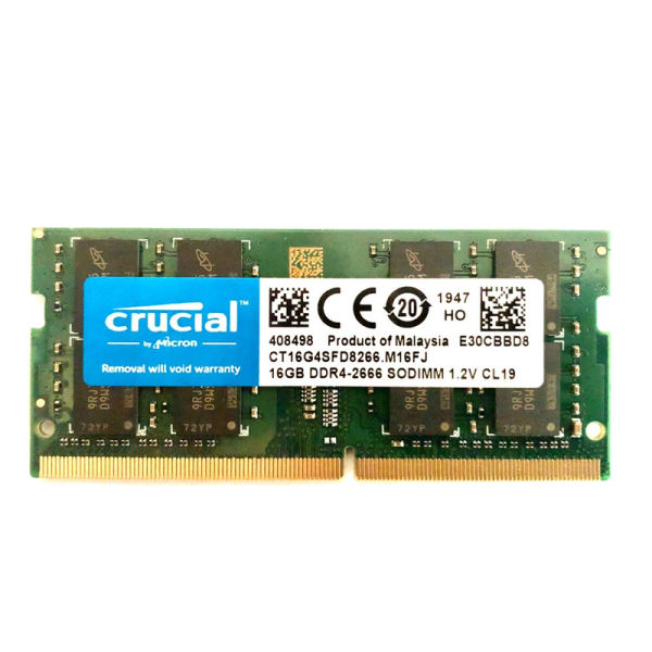 رم لپ تاپ DDR4 تک کاناله 2666 مگاهرتز CL19 کروشیال مدل SO_DIMM ظرفیت 16 گیگابایت رم لپ تاپ DDR4 تک کاناله 2666 مگاهرتز CL19 کروشیال مدل SO_DIMM ظرفیت 16 گیگابایت