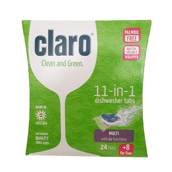 قرص ماشین ظرفشویی کلارو مدل 11in1 بسته 32 عددی قرص ماشین ظرفشویی کلارو مدل 11in1 بسته 32 عددی