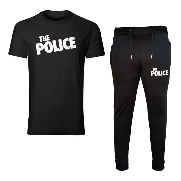 ست تیشرت و شلوار مردانه طرح police کد 0062 ست تیشرت و شلوار مردانه طرح police کد 0062