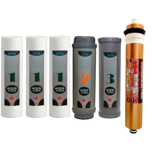 فیلتر دستگاه تصفیه کننده آب آکوآ کلیر مدل SUPERB FILTER – 6AM مجموعه 6 عددی