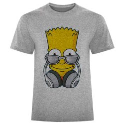 تیشرت آستین کوتاه مردانه طرح سیمپسون عینکی کد F478