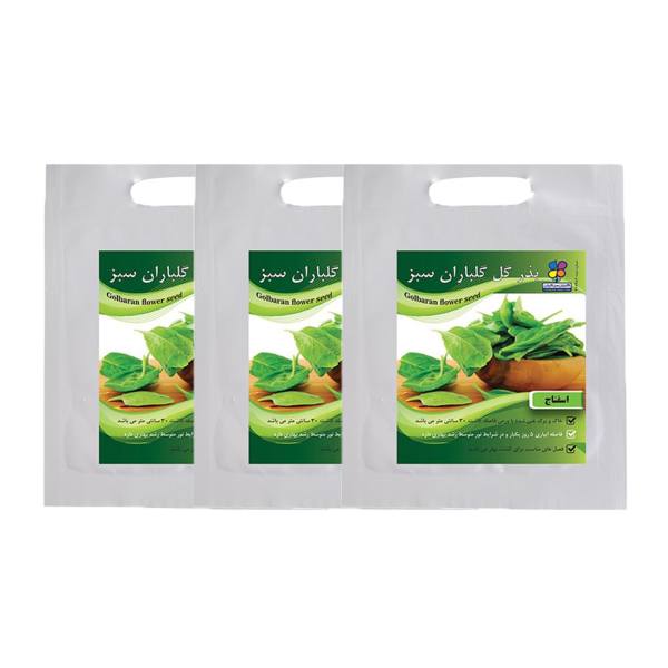 مجموعه بذر اسفناج گلباران سبز بسته 3 عددی مجموعه بذر اسفناج گلباران سبز بسته 3 عددی