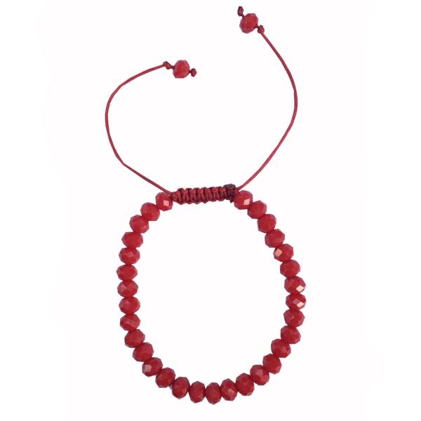 دستبند عود طرح کریستال قرمز مدل 100091 دستبند عود طرح کریستال قرمز مدل 100091