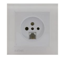 پریز تلفن ثابت الکتریک مدل پارمیس کد S-G