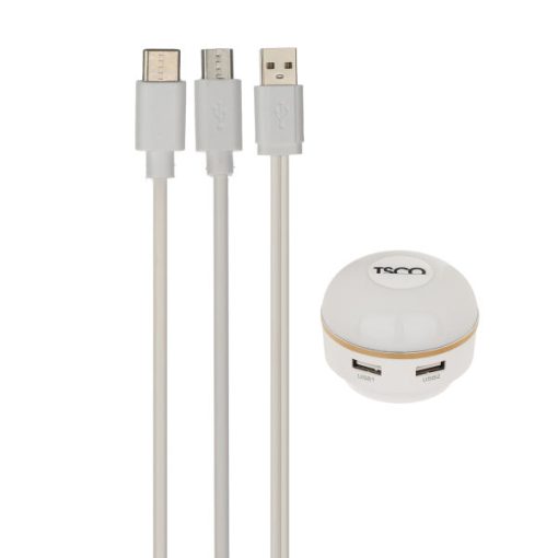 شارژر دیواری تسکو مدل TTC 63 به همراه کابل تبدیل USB-C / micro‌USB