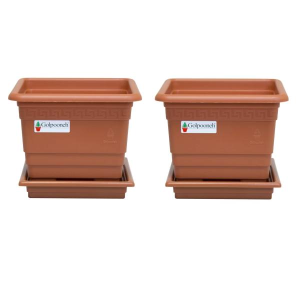 گلدان گلپونه مدل F115 مجموعه 2 عددی گلدان گلپونه مدل F115 مجموعه 2 عددی