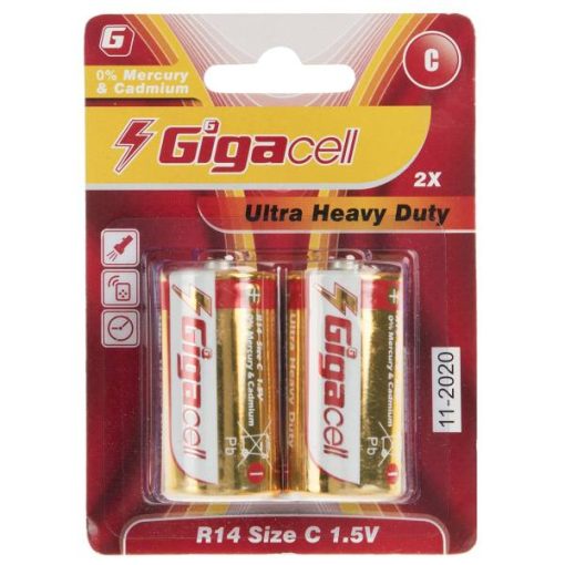 باتری C گیگاسل مدل Ultra Heavy Duty بسته 2 عددی