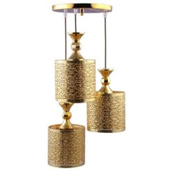 چراغ آویز دیلایت 3 شعله کد Ario-Gold
