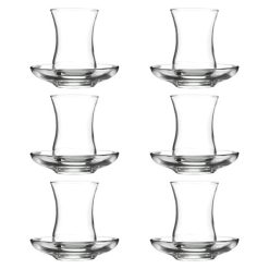 ست استکان و نعلبکی 12 پارچه لاو مدل کلاسیک