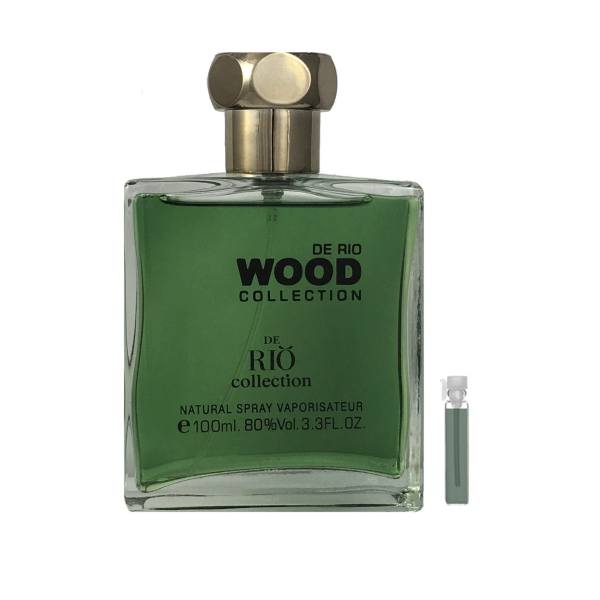 ادو پرفیوم مردانه ریو کالکشن مدل Rio Wood Brown حجم 100 میلی لیتر به همراه عطر جیبی ادو پرفیوم مردانه ریو کالکشن مدل Rio Wood Brown حجم 100 میلی لیتر به همراه عطر جیبی