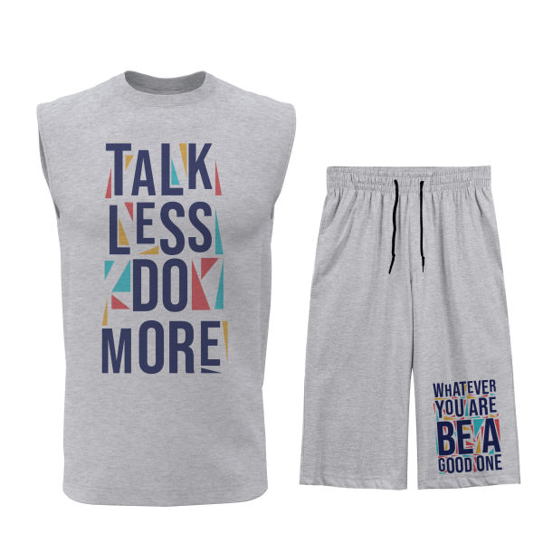 ست تاپ و شلوارک مردانه مدل T079G ست تاپ و شلوارک مردانه مدل T079G