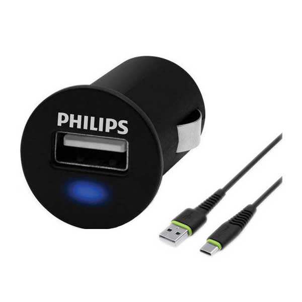 شارژر فندکی فیلیپس مدل DLP-2520U به همراه کابل تبدیل USB-C شارژر فندکی فیلیپس مدل DLP-2520U به همراه کابل تبدیل USB-C