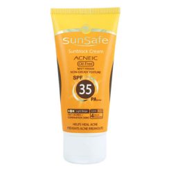 کرم ضد آفتاب سان سیف مدل SPF 35 رنگی فاقد چربی حجم 50 میلی لیتر