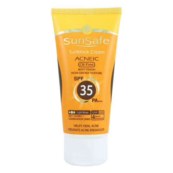 کرم ضد آفتاب سان سیف مدل SPF 35 رنگی فاقد چربی حجم 50 میلی لیتر کرم ضد آفتاب سان سیف مدل SPF 35 رنگی فاقد چربی حجم 50 میلی لیتر